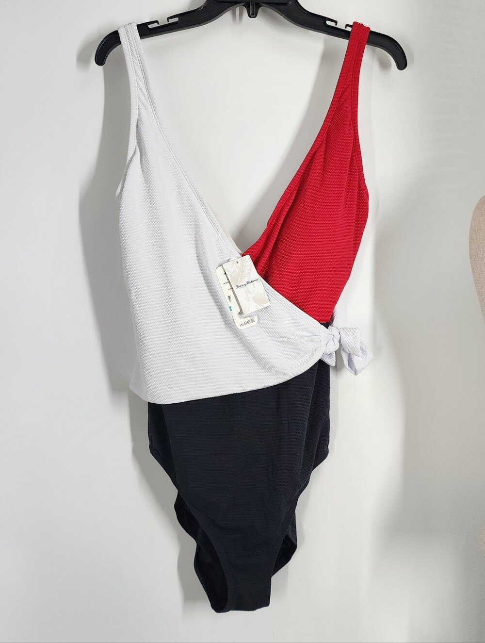 NEW Tommy Bahama Size 16 Island Cays Colorblock Wrap-Front One-Piece Swimsuit